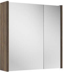 Saniclass Prime Spiegelkast 60x63x16cm inclusief zijpanelen noten (hout) SW1212815 SW812073