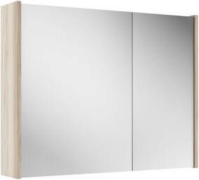 Saniclass Prime Spiegelkast 80x63x16cm inclusief zijpanelen beech (hout) SW1212816 SW910735