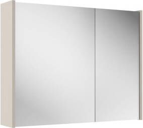 Saniclass Prime Spiegelkast 80x63x16cm inclusief zijpanelen cotton (beige) SW1212816 SW892634