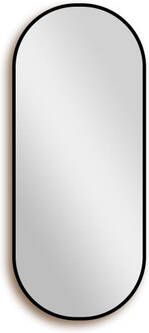 Saniclass Retro Line 2.0 Spiegel ovaal 90x38cm frame mat zwart SW8