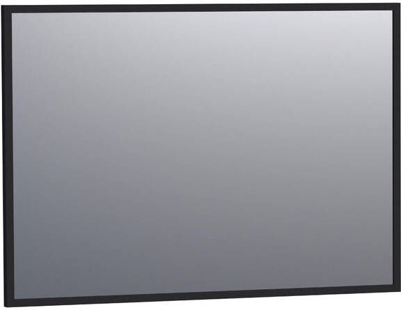 Saniclass Silhouette Spiegel 100x70cm zonder verlichting rechthoek zwart 3504