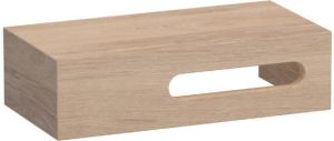 Saniclass Smooth fonteinonderkast 40x10x20cm met 1 rechtsdraaiende deur Hout Smoked oak 10083R