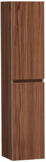 Saniclass Solution Badkamerkast 160x35x35cm 2 greeploze links- rechtsdraaiende deuren hout Natural walnut HK-WWS160NWA