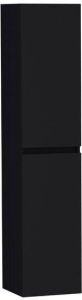 Saniclass Solution badkamerkast 160x35x35cm met 2 greeploze links- en rechtsdraaiende deur MDF mat Zwart 7812