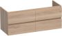 BRAUER Solution Wastafelonderkast 120x39x50cm 4 softclose greeploze lades 2 sifonuitsparing hout Smoked oak OK-MES1204SO - Thumbnail 1