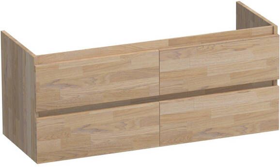 BRAUER Solution Wastafelonderkast 120x46x50cm 4 softclose greeploze lades 2 sifonuitsparing hout grey oak OK-NWS1204GO - Foto 1