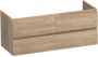 BRAUER Solution Wastafelonderkast 120x46x50cm 4 softclose greeploze lades 2 sifonuitsparing hout grey oak OK-NWS1204GO - Thumbnail 1