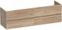 BRAUER Solution Wastafelonderkast 160x46x50cm 4 softclose greeploze lades 2 sifonuitsparing hout grey oak OK-NWS160GO - Thumbnail 1