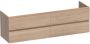 BRAUER Solution Wastafelonderkast 160x46x50cm 4 softclose greeploze lades 2 sifonuitsparing hout Smoked oak OK-MES160SO - Thumbnail 1
