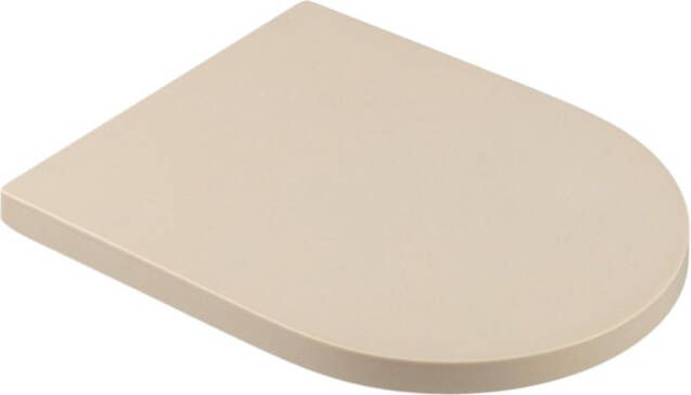 Saniclass Universo closetzitting softclose quickrelease duroplast 46x36cm 35mm mat beige E13 A15 35mm seat beige