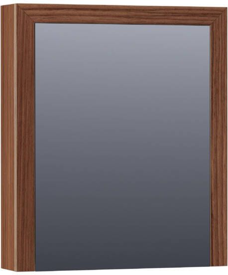 Saniclass Walnut Wood spiegelkast 60x70x15cm met 1 rechtsdraaiende spiegeldeuren Hout Natural walnut SK-WW60RNWA