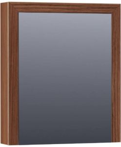 Saniclass Walnut Wood spiegelkast 60x70x15cm met 1 rechtsdraaiende spiegeldeuren Hout Natural walnut SK-WW60RNWA