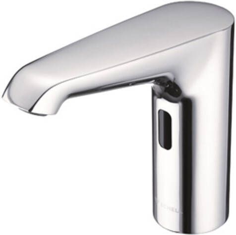 Schell Xeris E HD K elektronische wastafelkraan medium v. koud water met stekker trafo 220V met infrarood sensor chroom 012080699