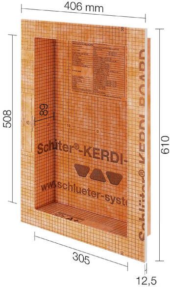 Schluter Kerdi-Board-N Inbouwnis met schap 30 5x50 8cm betegelbaar