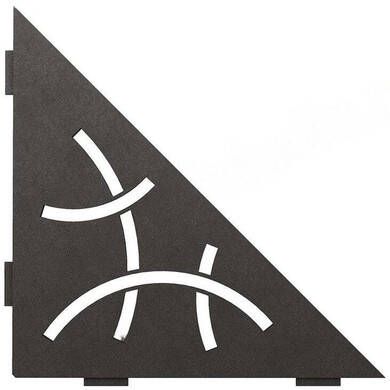 Schluter Shelf-E-S1 planchet 21x21x0.5cm inbouw Driehoek Perforatie: Curve gecoat donker antraciet ses1d6tsda