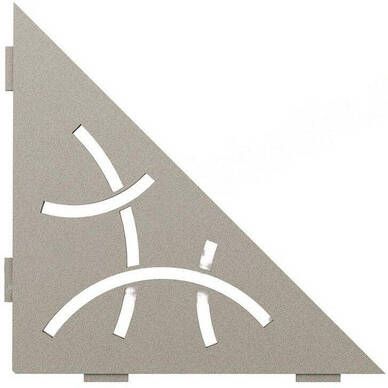 Schluter Shelf-E-S1 planchet 21x21x0.5cm inbouw Driehoek Perforatie: Curve gecoat steengrijs ses1d6tssg