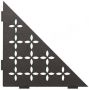 Schluter Shelf-E-S1 planchet 21x21x0.5cm inbouw Driehoek Perforatie: Floral gecoat donker antraciet ses1d5tsda - Thumbnail 1