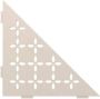 Schluter Shelf-E-S1 planchet 21x21x0.5cm inbouw Driehoek Perforatie: Floral gecoat Ivoor ses1d5tsi - Thumbnail 1