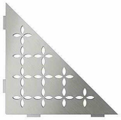 Schluter Shelf-E-S1 planchet 21x21x0.5cm inbouw Driehoek Perforatie: Floral RVS geborsteld ses1d5eb