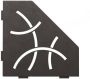 Schluter Shelf-E-S2 planchet 19.5x19.5x0.5cm inbouw Driehoek Perforatie: Curve gecoat donker antraciet ses2d6tsda - Thumbnail 1