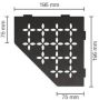Schluter Shelf-E-S2 planchet 19.5x19.5x0.5cm inbouw Driehoek Perforatie: Floral gecoat donker antraciet ses2d5tsda - Thumbnail 1