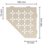 Schluter Shelf-E-S2 planchet 19.5x19.5x0.5cm inbouw Driehoek Perforatie: Floral gecoat Ivoor ses2d5tsi - Thumbnail 1