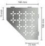 Schluter Shelf-E-S2 planchet 19.5x19.5x0.5cm inbouw Driehoek Perforatie: Floral RVS geborsteld ses2d5eb - Thumbnail 1