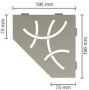 Schluter Shelf-E-S2 planchet 19.5x19.5x0.5cm inbouw Perforatie: Curve gecoat steengrijs ses2d6tssg - Thumbnail 1
