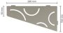 Schluter Shelf-E-S3 planchet 29.5x15.4x0.5cm inbouw Perforatie: Curve gecoat donker antraciet ses3d6tsda - Thumbnail 1