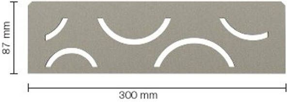 Schluter Shelf-N-S1 planchet 30x8.7x0.5cm inbouw Rechthoek Perforatie: Curve gecoat donker antraciet sns1d6tsda