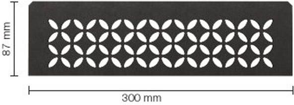 Schluter Shelf-N-S1 planchet 30x8.7x0.5cm inbouw Rechthoek Perforatie: Floral gecoat donker antraciet sns1d5tsda