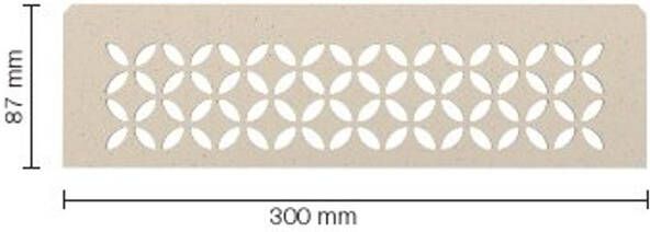 Schluter Shelf-N-S1 planchet 30x8.7x0.5cm inbouw Rechthoek Perforatie: Floral gecoat Ivoor sns1d5tsi
