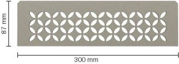 Schluter Shelf-N-S1 planchet 30x8.7x0.5cm inbouw Rechthoek Perforatie: Floral gecoat steengrijs sns1d5tssg
