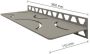 Schluter Shelf-W-S1 planchet 30x11.5x0.5cm inbouw Rechthoek Perforatie: Curve gecoat steengrijs sws1d6tssg - Thumbnail 1