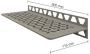 Schluter Shelf-W-S1 planchet 30x11.5x0.5cm inbouw Rechthoek Perforatie: Floral gecoat steengrijs sws1d5tssg - Thumbnail 1