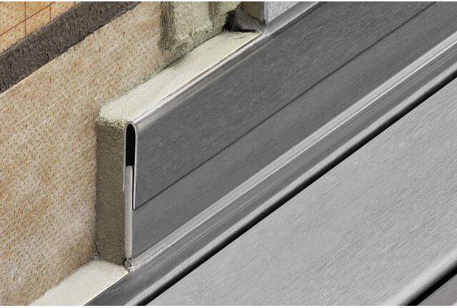 Schluter Showerprofile ra 2 delig wandaansluitprofiel 33 mm 140cm rvs spra33eb-140
