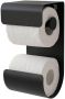Sealskin Brix metalen toiletrolhouder 12.5x11.6x25.5 cm zwart - Thumbnail 2