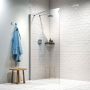 Sealskin Hooked inloopdouche type A3 200 x 120 cm met 6 mm helder veiligheidsglas met antikalk coating zilver hoogglans - Thumbnail 2