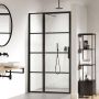 Douche Concurrent Douchedeur Sealskin Soho Nisdeur Draaideur Rechts met Vaste Wand 100x210cm Zwart 8mm Helder Glas Veiligheidsglas Seal Coating - Thumbnail 2