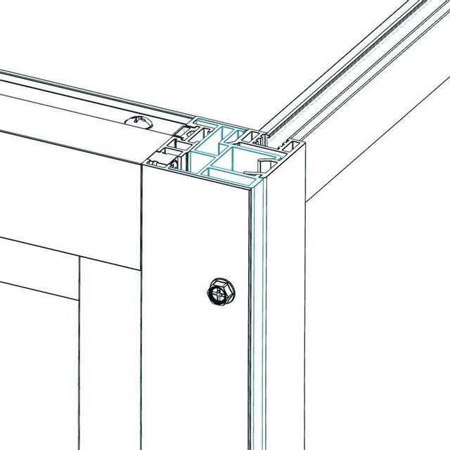 Sealskin Soho montagekit voor het installeren van een schuifdeur met een zijwand