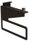 Sjithouse Furniture Ophangsteun staal mat zwart gepoedercoated links met geïntegreerde handdoekhouder 9TH0031