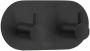 Smedbo Beslagsboden Handdoekhouder 9.6x4.8x4.8cm zelfklevend RVS Mat Zwart BB1102 - Thumbnail 1