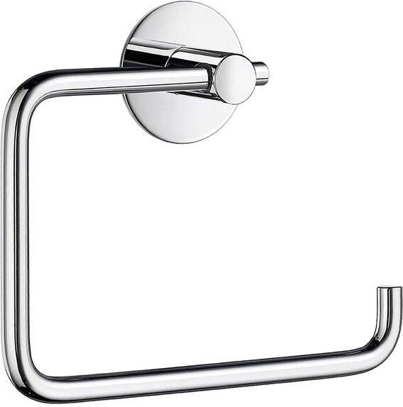 Smedbo Toiletrolhouder met Ronde bevestigingsplaat Beslagboden Gepolijst Edelstaal 10x13 6x3