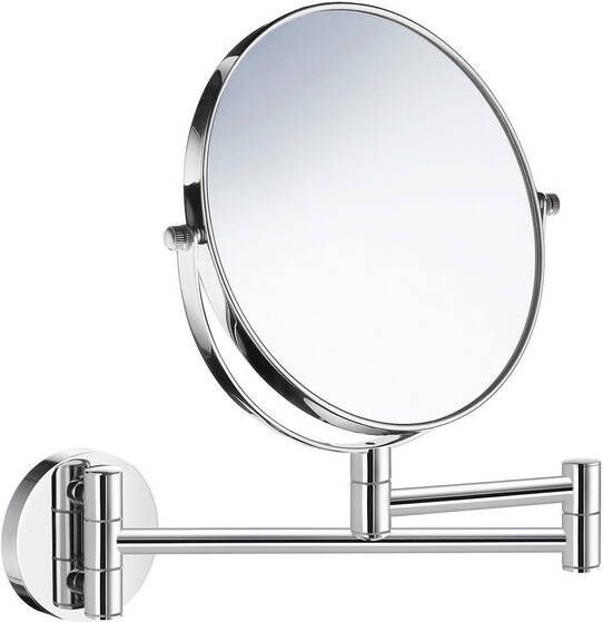 Smedbo Cosmeticaspiegel wand 17cm 7x vergrotend Messing Chroom Z628