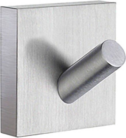 Smedbo House Handdoekhouder 4.5x4.5x4.2cm zelfklevend boren Massief messing Mat Chroom RS355