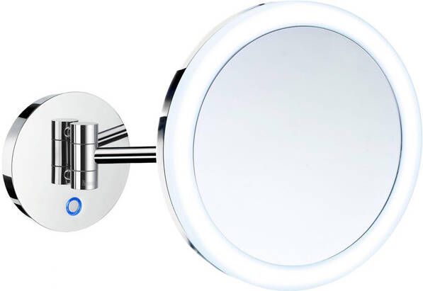 Smedbo Vergrotingsspiegel Outline Draaibaar met LED PmmA Dual Light Warm-Koel Hardwiring Chroom