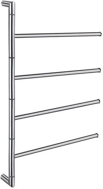 Smedbo Outline Lite Handdoekhouder 41x62x6cm ophangen RVS Gepolijst Edelstaal FK634