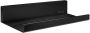 Smedbo Sideline Planchet 11.2x4.7cm zelfklevend boren RVS Mat zwart DB5001 - Thumbnail 1