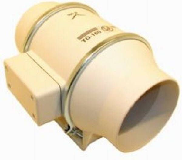 SOLAR buisventilator kunststof onbelast 180m3 h druk 2 160 20Pa druk 3 130 40Pa 230V IP44 lxd 232x151mm kanaaldiameter