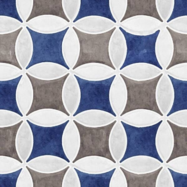 Sphinx Spectrum holland blue tegel 15 x 15 cm decor blauwgrijsvierkantjes bm301119